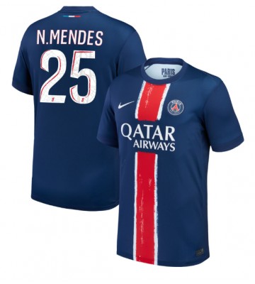 Paris Saint-Germain Nuno Mendes #25 Primera Equipación 2024-25 Manga Corta